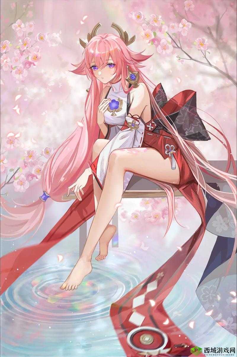 八重神子泳装 AI 绘画比基尼，惊艳亮相这样的绝美画面你不想看看吗？